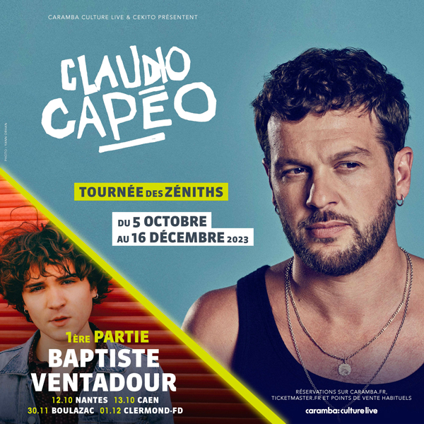 ZÉNITH DE STRASBOURG. Claudio Capéo, concert reporté en 2021
